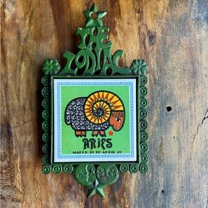 Vintage Napcoware The Zodiac Aries wall plaque